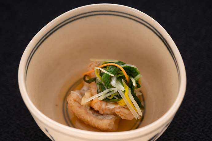 小附　地魚南蛮漬け　菊花浸し